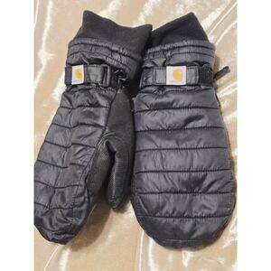 WA625 Carhartt Women's Quilts Mitt Black Sz L Winter Gear Travel Warm Waterproof
